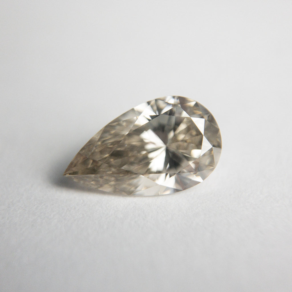 1.01ct 9.24x5.51x3.42mm Champagne Pear Brilliant 18145-01 - Misfit Diamonds