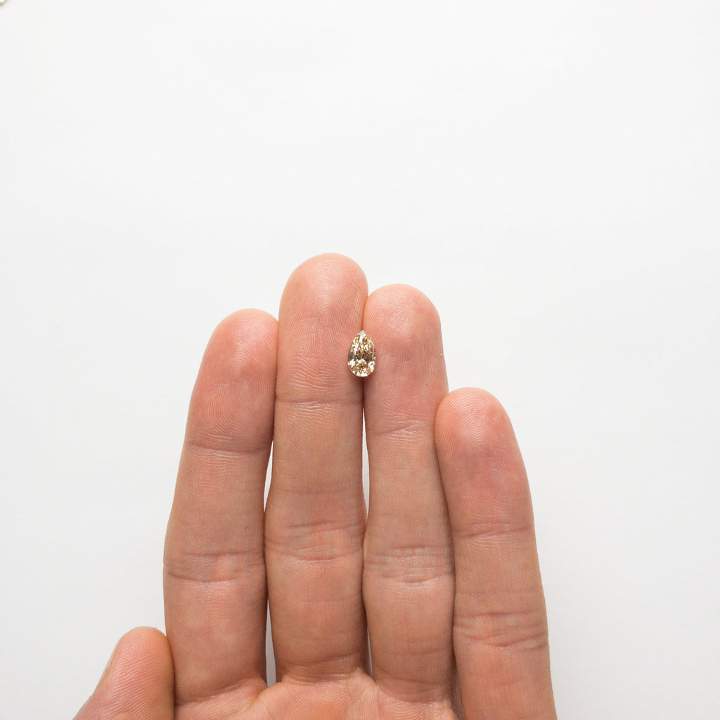 1.10ct 8.61x5.41x3.60mm Champagne Pear Brilliant 18704-01 - Misfit Diamonds
