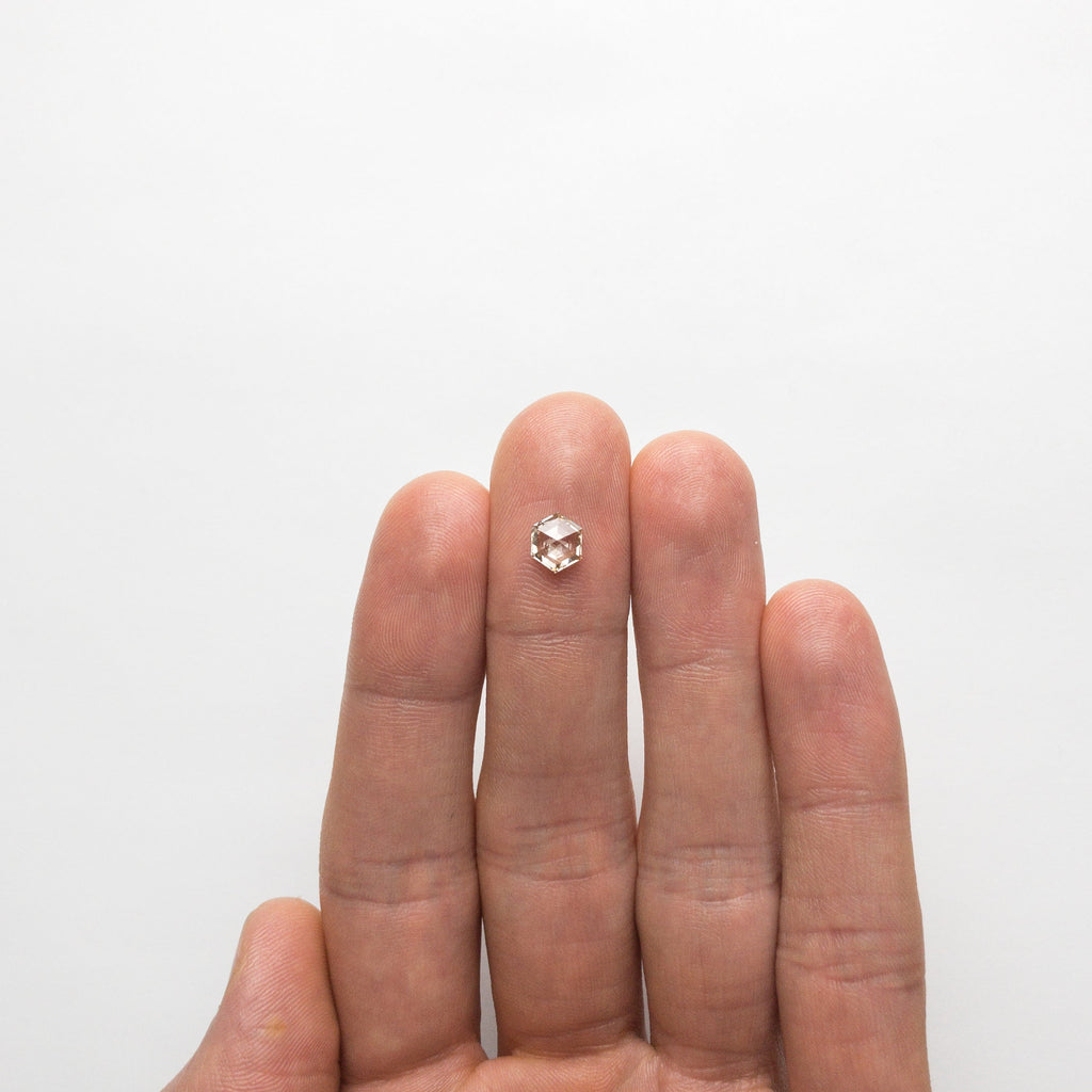 1.01ct 7.16x5.97x3.00mm  Hexagon Rosecut 18804-02 - Misfit Diamonds