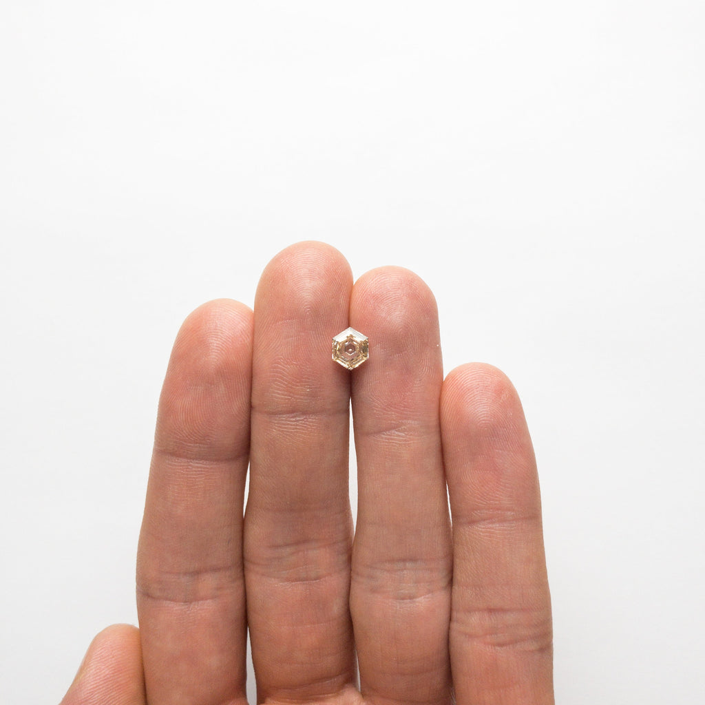 1.01ct 7.16x5.97x3.00mm  Hexagon Rosecut 18804-02 - Misfit Diamonds