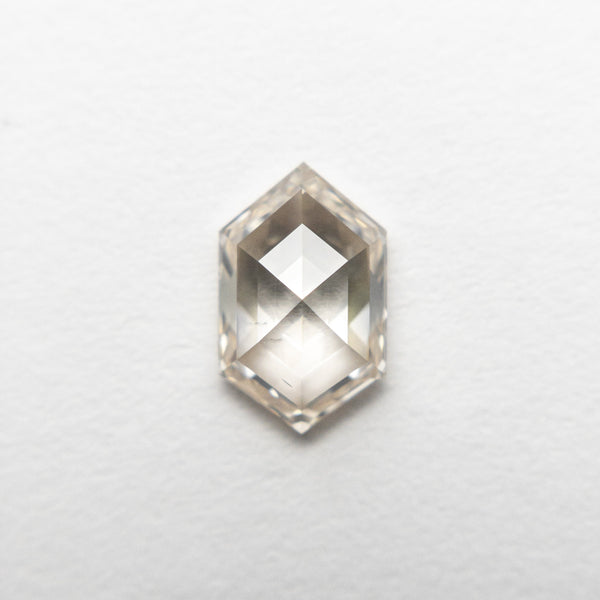 1.01ct 8.35x5.18x2.95mm SI2+ Champagne Hexagon Rosecut 18855-01 - Misfit Diamonds
