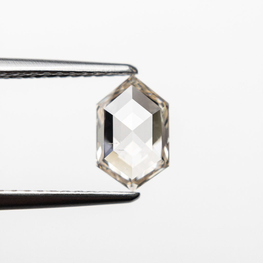 1.01ct 8.35x5.18x2.95mm SI2+ Champagne Hexagon Rosecut 18855-01 - Misfit Diamonds